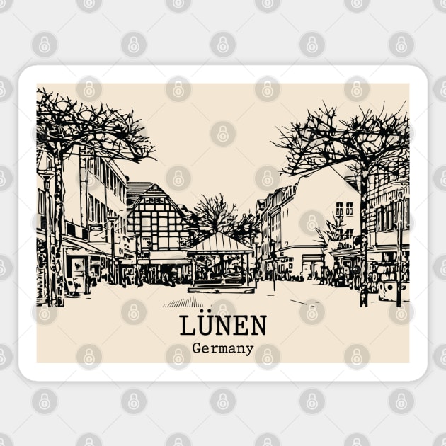 Lünen - Germany Magnet by Lakeric